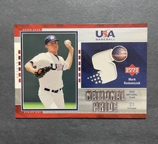 2003 Upper Deck National Pride Mark Romanczuk USA Baseball Relic Card USA9