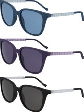 DKNY Women's Soft Square Sunglasses w/Transparent Logo Temples - DK509S