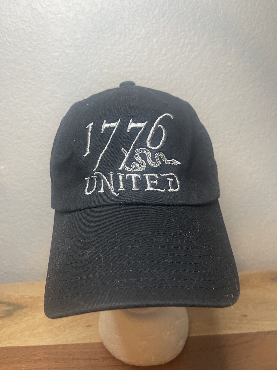 1776 Don't tread on me, Mens Black Graphic Hat Cap Adjustable