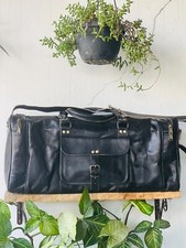 Pure Filtered Goat Leather Duffel bag Travel Overnight For Men And Women