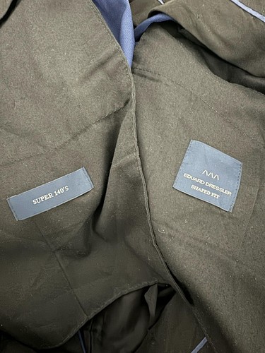 EDUARD DRESSLER Pantalone abito/tuta uomo sagomato aderente blu taglia W42/L32 - Foto 3 di 4