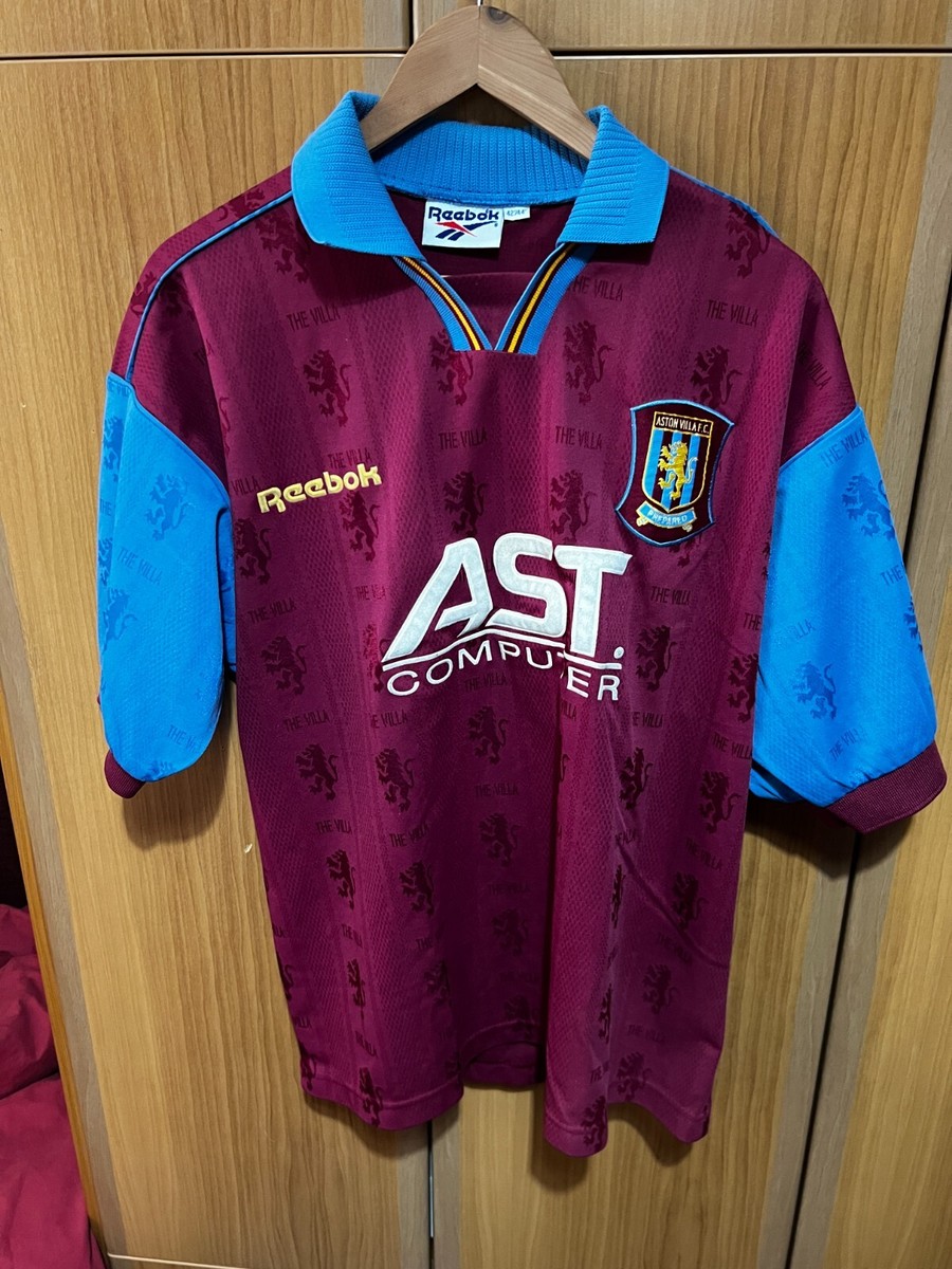 アストンヴィラ Aston Villa 95ー97 ユニフォーム　Reebok ASTON VILLA 1995 1997 AWAY FOOTBALL SHIRT SOCCER JERSEY