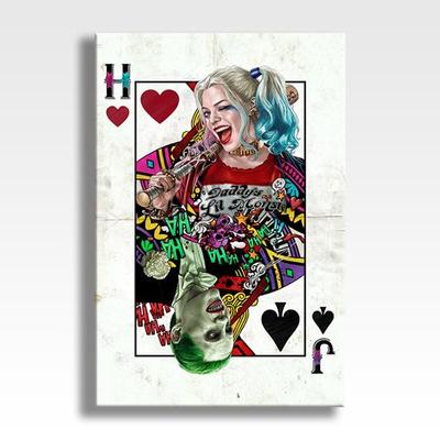 Joker Harley Quinn Canvas Dc Suicide Squad Poster Wall Art 30x20 Canvas Ebay