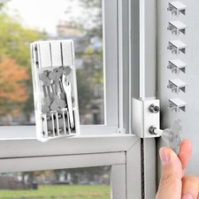 6 Sets Security Window Locks with Keys for Vertical Horizontal Sliding Windows