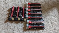 LOT 10 x PCI-E 1x to 16x Powered USB3.0 GPU Riser Extender Adapter - As Is