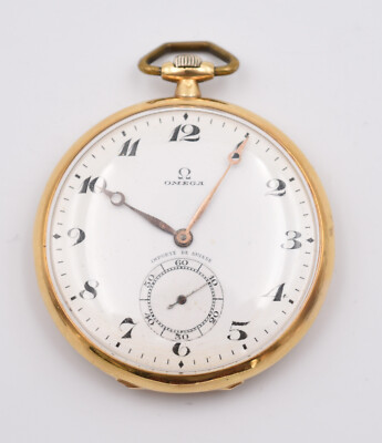 Pocket Watch Montre A Gousset Omega Or Montre De Poche OMEGA Or 18