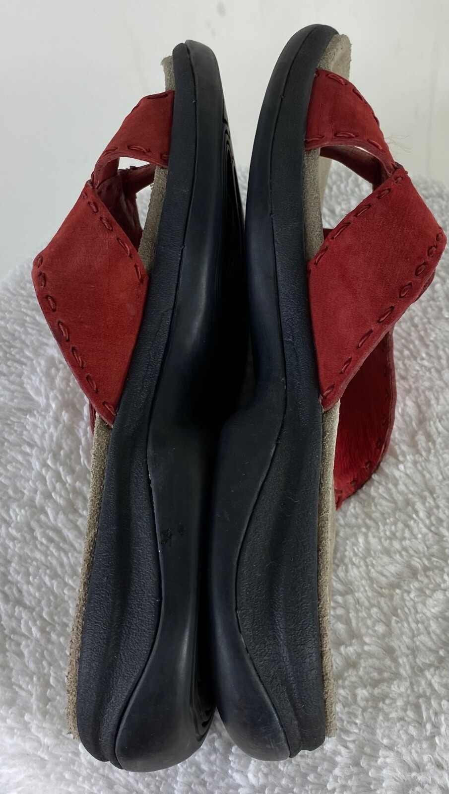 Merrell Topo Lattice donna 7 sandali infradito pelle rossa bb