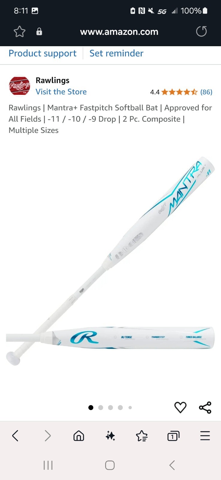 Batte équilibrée Softball Batte De Softball Rawlings Mantra Plus+ 2023 - 30 / 19 Oz - Occasion (Démo) Rawlings Mantra Plus 30 19 Occasion