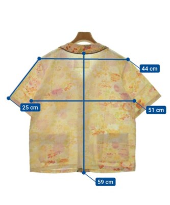 NOZOMI ISHIGURO Casual Shirt YellowxPinkxGreen ONE NOZOMI ISHIGURO Casual Shirt YellowxPinkxGreen ONE