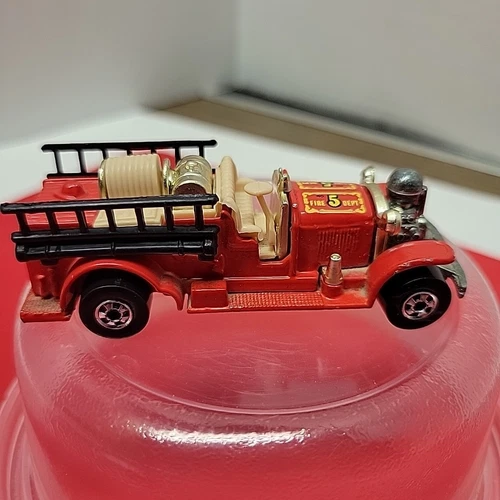 Vintage 1980 Hot Wheels Mattel "Old Number 5" Red Fire Truck Engine