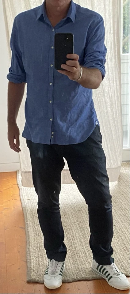 Outstanding Oliver Spencer Blue Shirt L - image 2 of 4