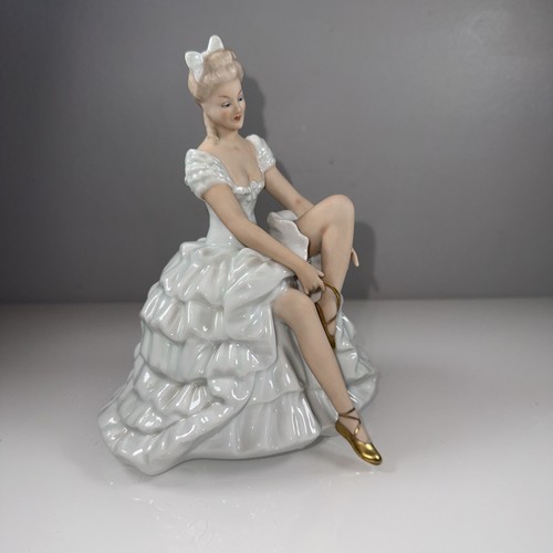 Estatuilla bailarina de ballet de porcelana Schaubach Kunst Wallendorf Alemania - Imagen 9 de 18