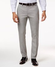  95 NEW KENNETH COLE REACTION Mens 32x30 Light Gray Trousers/Dress Pants/Slacks