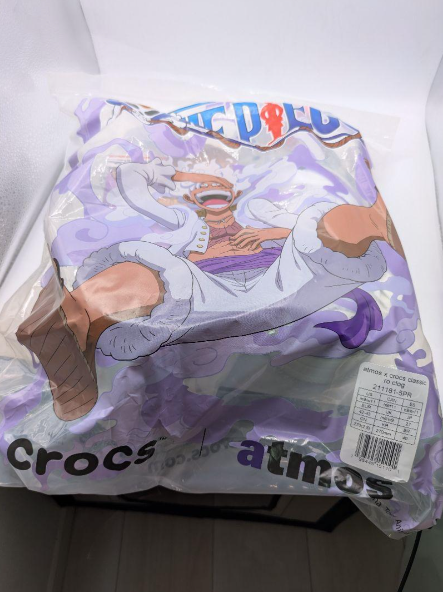 ONE PIECE x atmos x Crocs Gear 5 Luffy Classic RO Clog Orchid 27cm