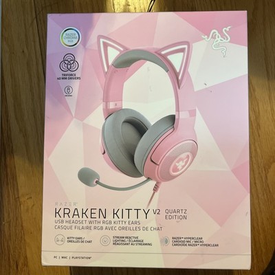 Razer Kraken Kitty V2 BT Quartz Wireless Gaming Headset New Chroma RGB