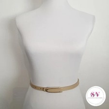 Tan Belt With Gold Buckle