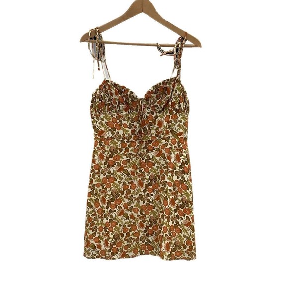 Realisation Par Devon Dress 70s Floral Silk Mini Women's M