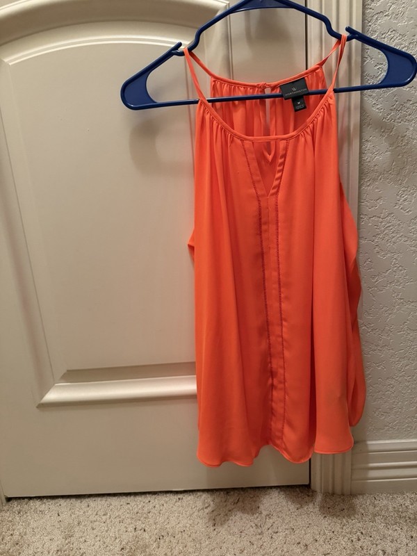 Worthington Cold Shoulder Blouse Top Orange Size medium