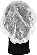 Disposable Hair Net Caps, Spun-Bonded White, Food Service, 100 500 Pack