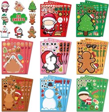 DIY Christmas Crafts for Kids, Christmas Stickers, Stocking Stuffers for Kids