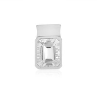 Cavill SilberanhäNger Damen WeißEr Quarz 4,96Ct Oktagon Platiniert