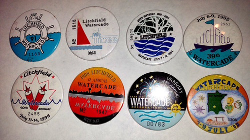 Litchfield Watercade Minnesota Pinback Button Pin Lot MN Vintage