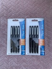 2 Packs of Paper Mate Flair Black Medium Felt Tip Pens. 4 in a Pack. Sealed