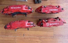 Brembo Gt A4 Front Rear Brake Calipers W St20 Pads 350z Adapters Brembo Gt A4 Front Rear Brake Calipers W St20 Pads 350z Adapters