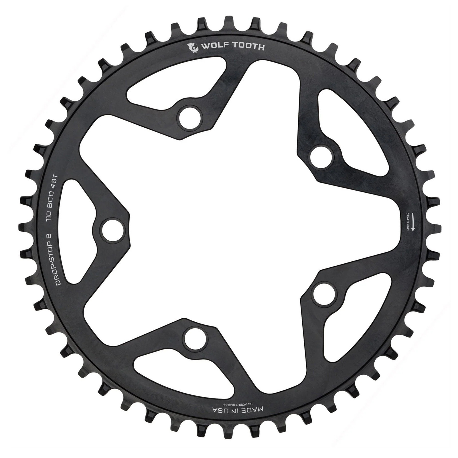 Wolf Tooth 44T 110 BCD Drop-Stop ST Gravel - Cyclocross Chainring for 12-Speed 16390₽