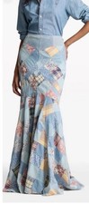 Polo Ralph Lauren Patchwork Cotton Maxi Ballroom Skirt NWT 6