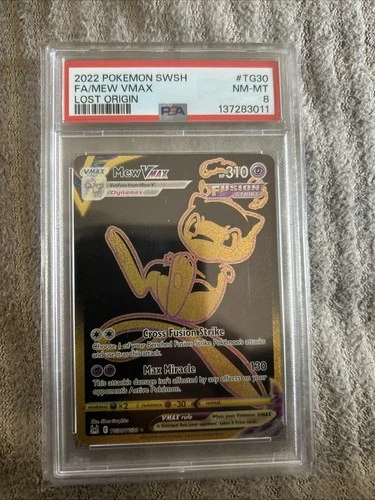 Pokémon TCG Mew VMAX Holo Secret Rare TG30 Lost Origin SwSh PSA 8