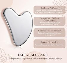 Stainless Steel Gua Sha Facial Tools Guasha for Face Metal Gua Sha Tighten Skin