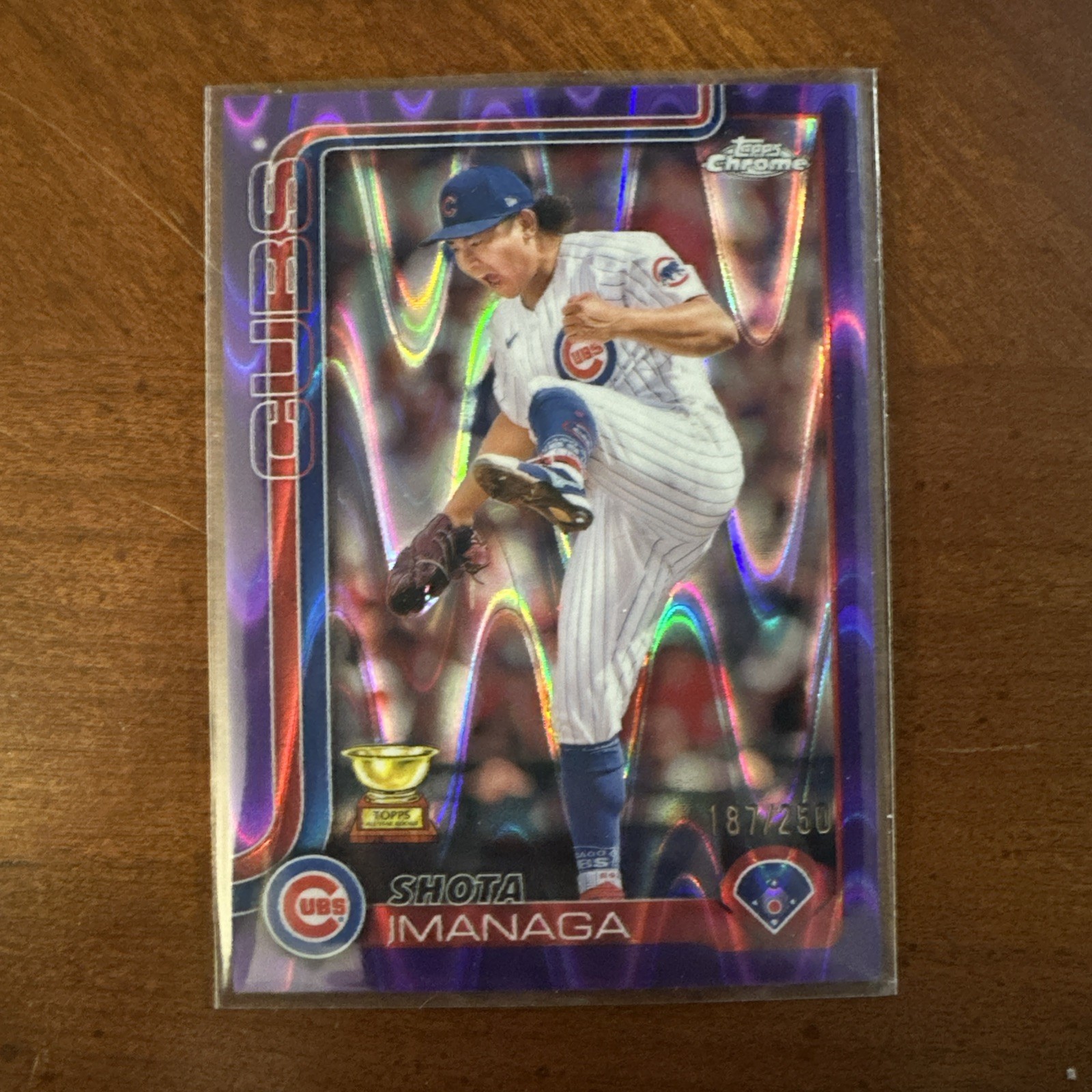 2025 Topps Chrome - Shota Imanaga #149 Purple Raywave Refractor /250