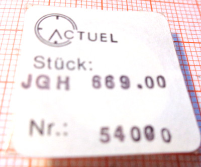 Junghans 669.00 54000 Schrauben neuwertig ältere Lagerware