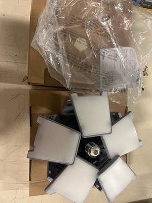 BEYOND BRIGHT 40-Watt Motion LED Garage Light 10-Adjust Panels 372 LED Bulb