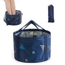 Collapsible Foot Soaking Tub with Handles Portable Pedicure Spa Bucket Travel
