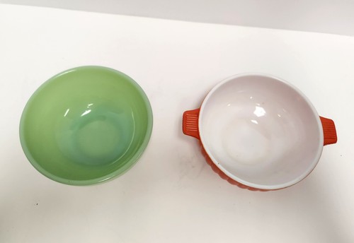 Vintage Fire-King Jadeite & Glasbake Mixing Bowls + Hall & Glasbake Bakeware Lot - Picture 8 of 9