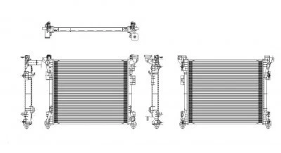 Radiador para 08-14 Chrysler Town & Country V6 automático fila única Foto 2 de 4