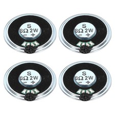 4 Pcs 2W 8 Ohm Small Speakers Metal Shell Round Internal Micro Magnet Speaker