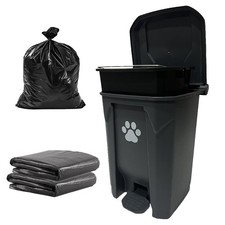 Dog Poop Trash Can Outside 20L with Waste Bags Outdoor Dog Poop Trash Can for...