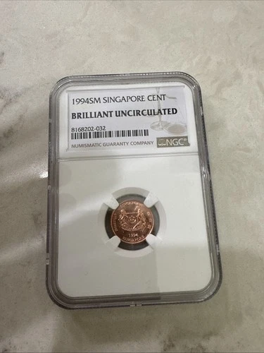 1994sm Singapore Cent Brilliant Uncirculated Coin  NGC