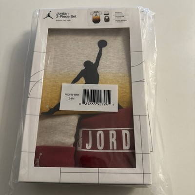 Jordan Jumpman Baby Set 3 teilig 0 - 6 Monate Newborn Geschenk Neu OVP