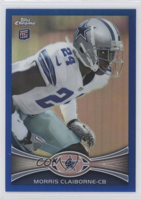 2012 Topps Chrome Blue Refractor 128/199 Morris Claiborne #187 Rookie RC 0a1