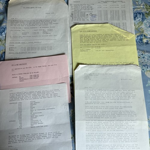 The Moody blues fan club newsletters and more lot collection - Foto 15 di 20