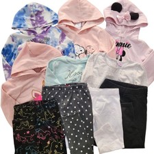 Bundle 10 Youth Girls Spring Fall Clothing Outfits Sweatshirt Pants Capris 5-6