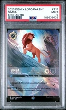 2023 Disney Lorcana Simba Returned King 215/204 EN 1 Enchanted PSA 9