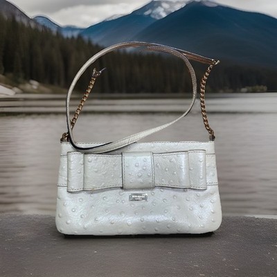 Kate Spade NY Beige Crossbody Leather  Purse w/Large Bow, 4 Inside Card Holders