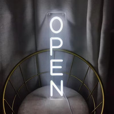Wall-Mounted LED Neon Open Sign with Remote - Light, Plug-In