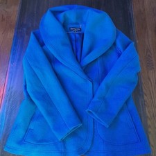Forecaster Of Boston Coat Blue Wool-Blend Vintage Style Womens Dark Size 18