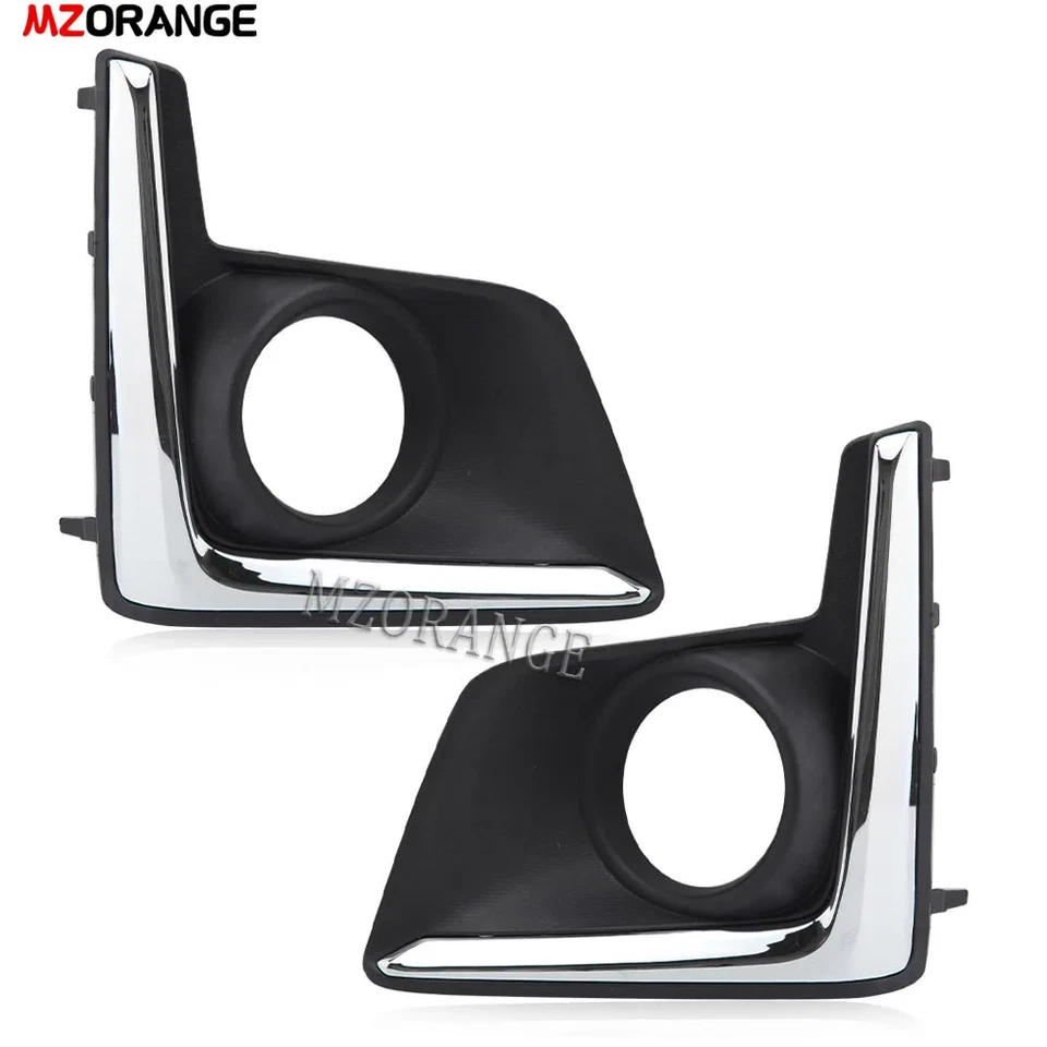 Par de faros antiniebla cubierta bisel cromo moldura parrilla para Subaru Crosstrek 2016-2017 Foto 2 de 4